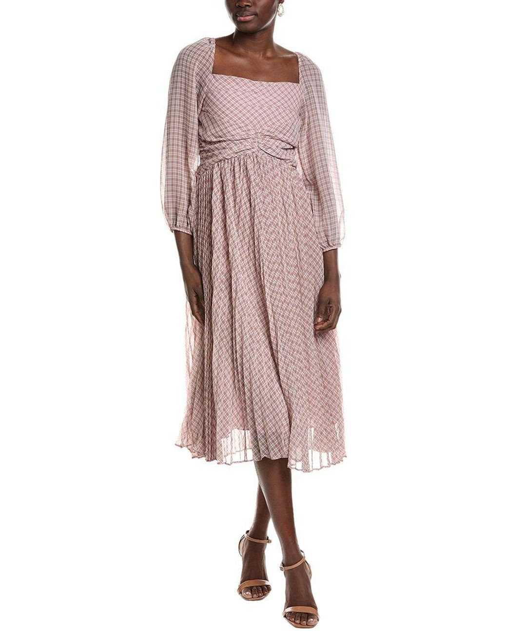 O.P.T Pink O.P.T Hazel Midi Dress