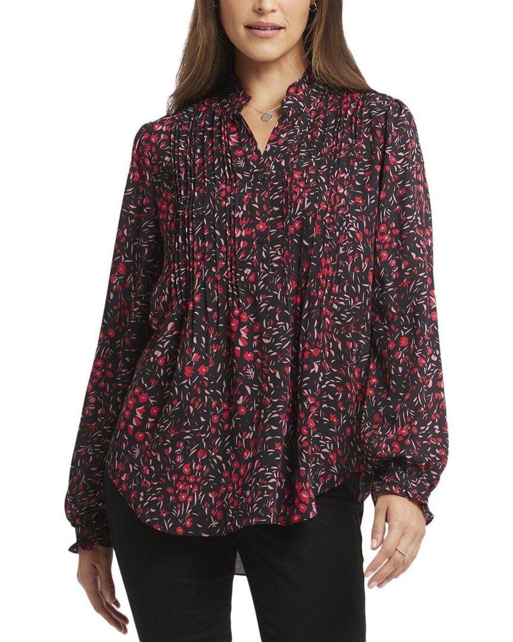 NYDJ Red Pleat Tunic