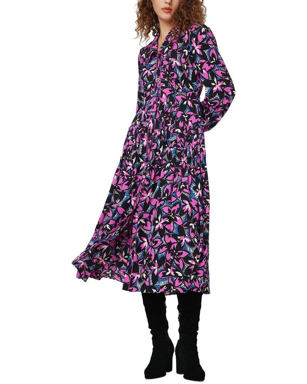 （US発）DIANE von FURSTENBERG Porsha ワンピース diane-von-furstenberg-purple-