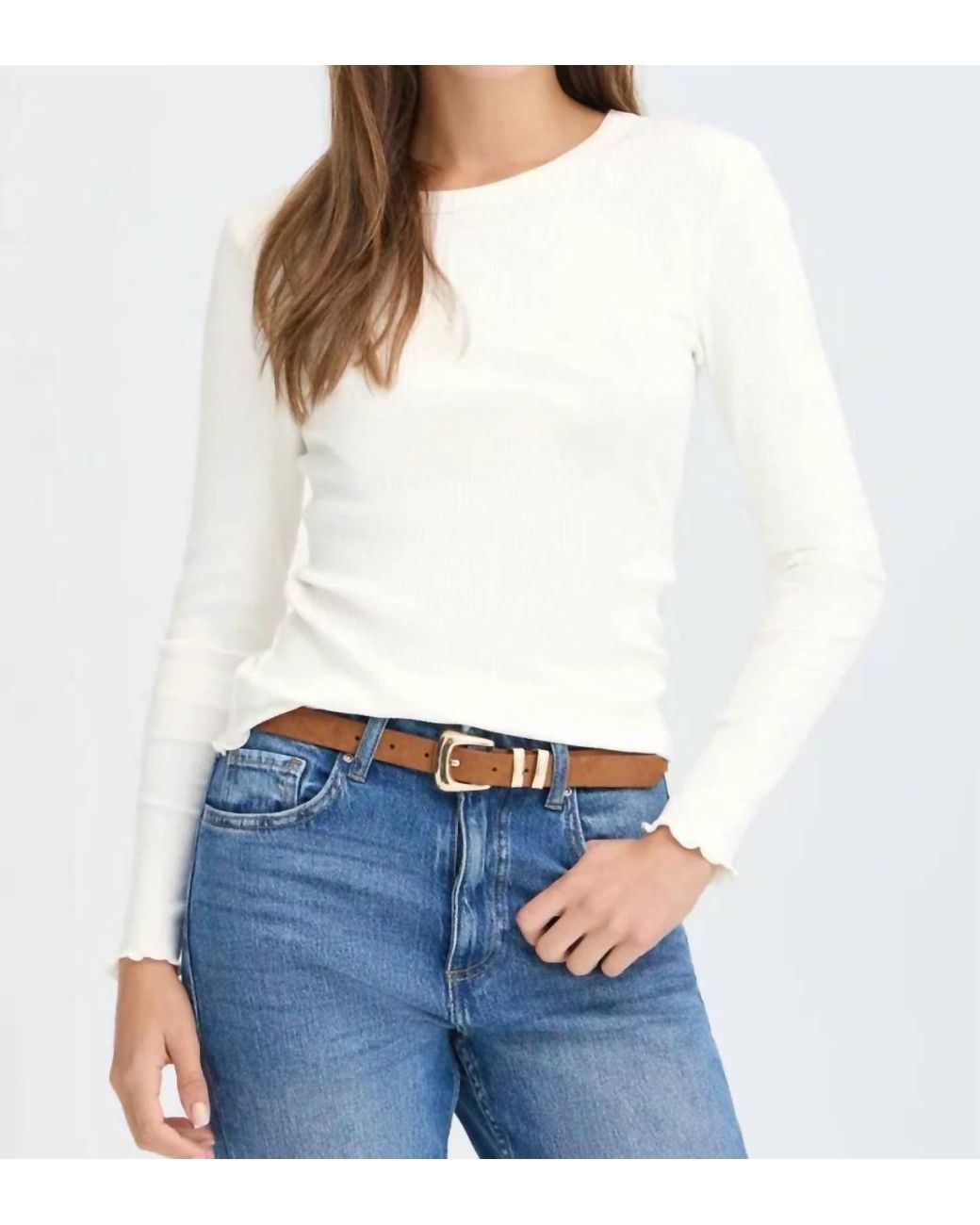 Ichi White Marshmallow Rib Tee