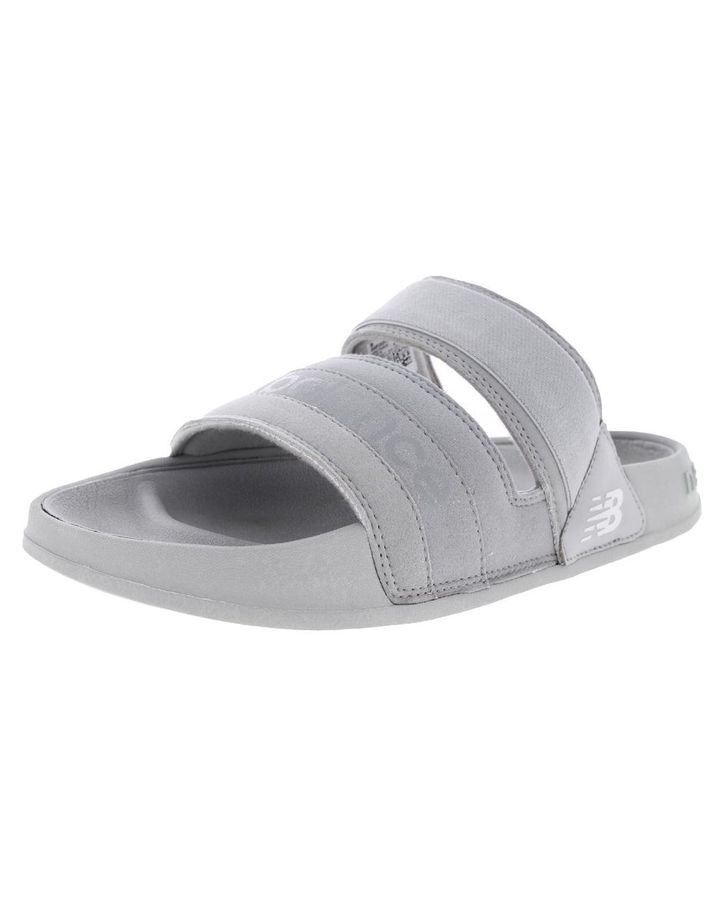 New Balance 202 Laceless Slip On Slide Sandals in Gray Lyst