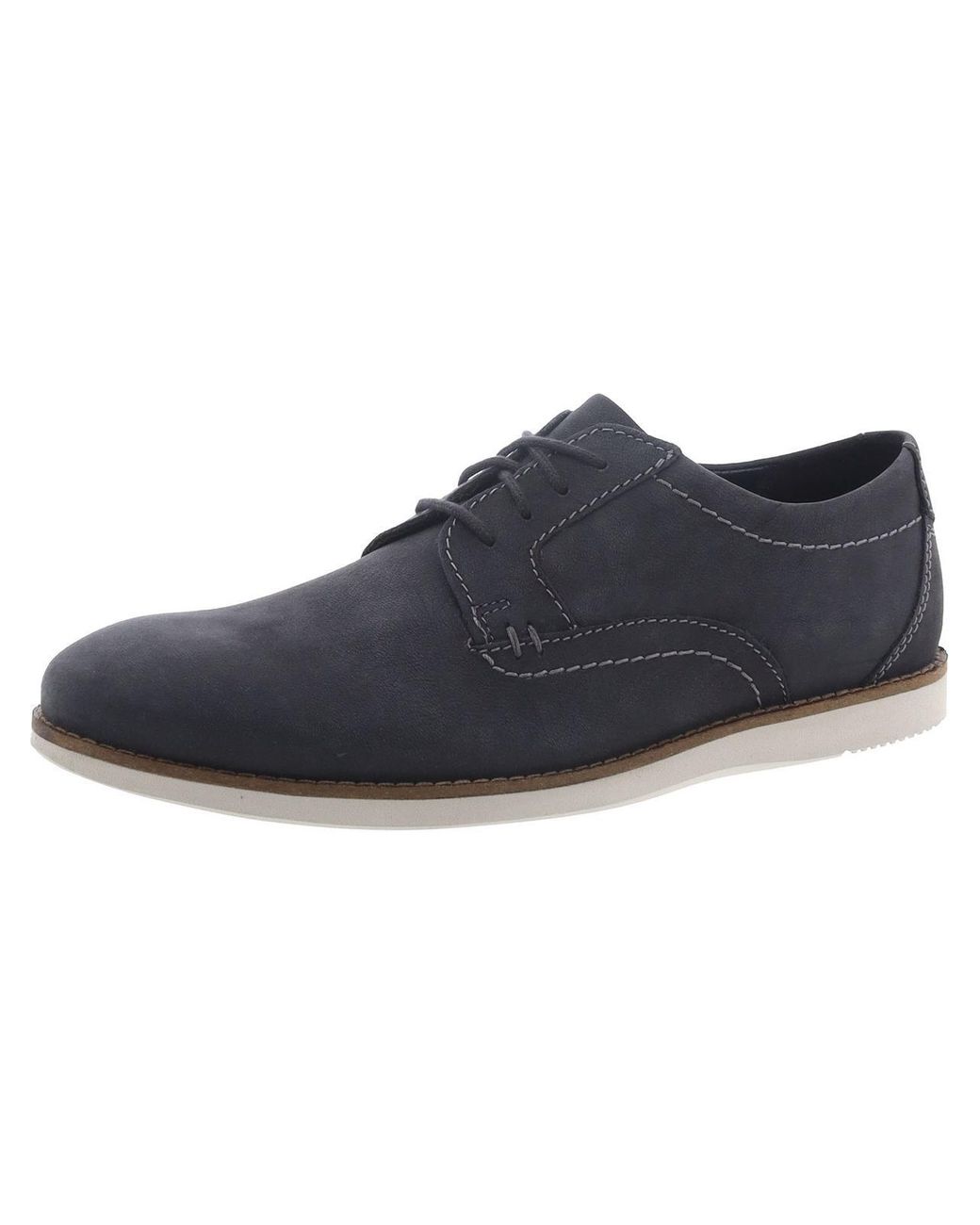 Clarks Raharto Plain Lace Up Dressy Oxfords in Blue for Men Lyst