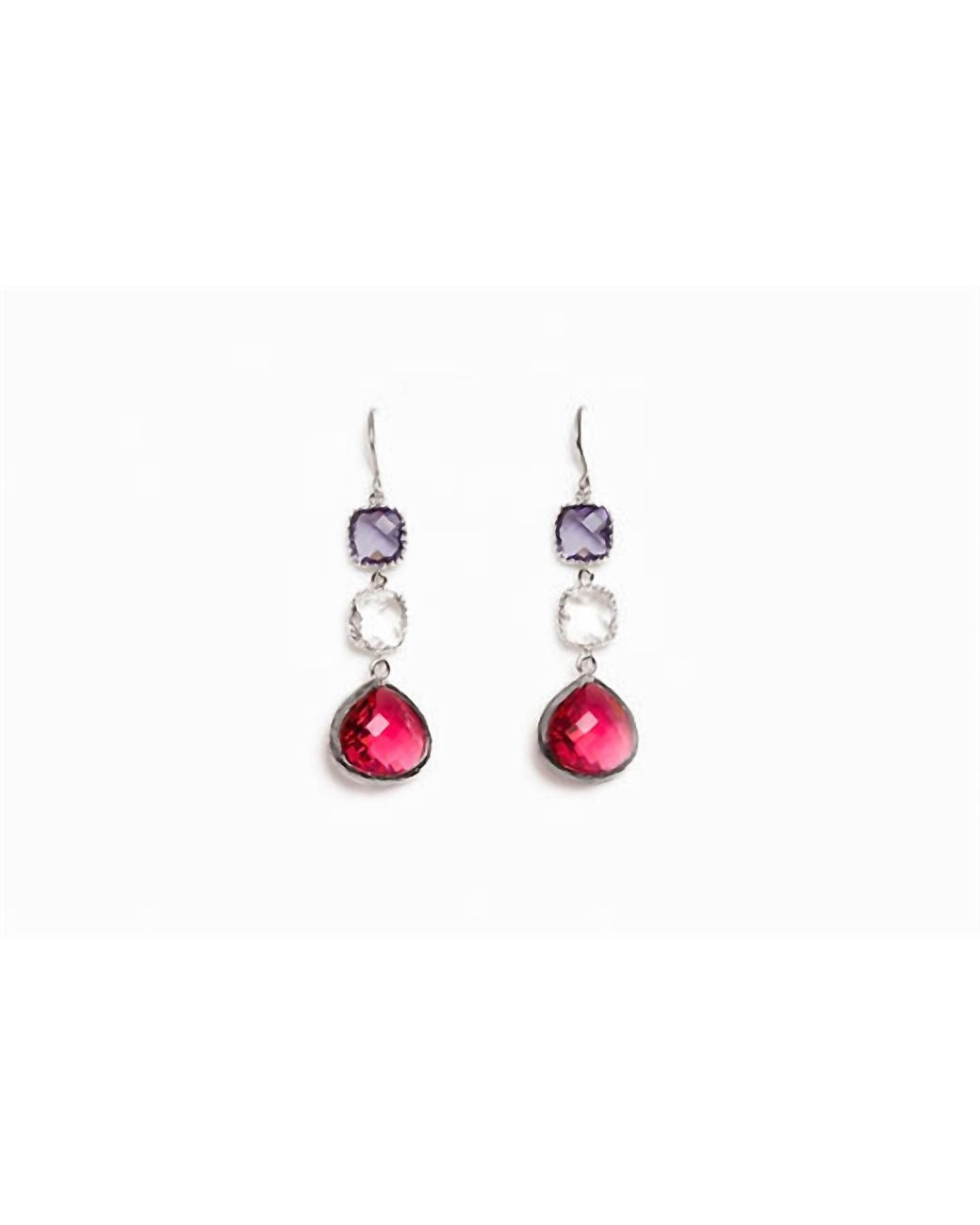Avenue Chic Black Three Drop Earrings