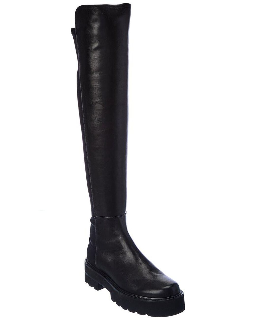 Stuart Weitzman 5050 Ultralift Leather Over-the-knee Boot in Black | Lyst