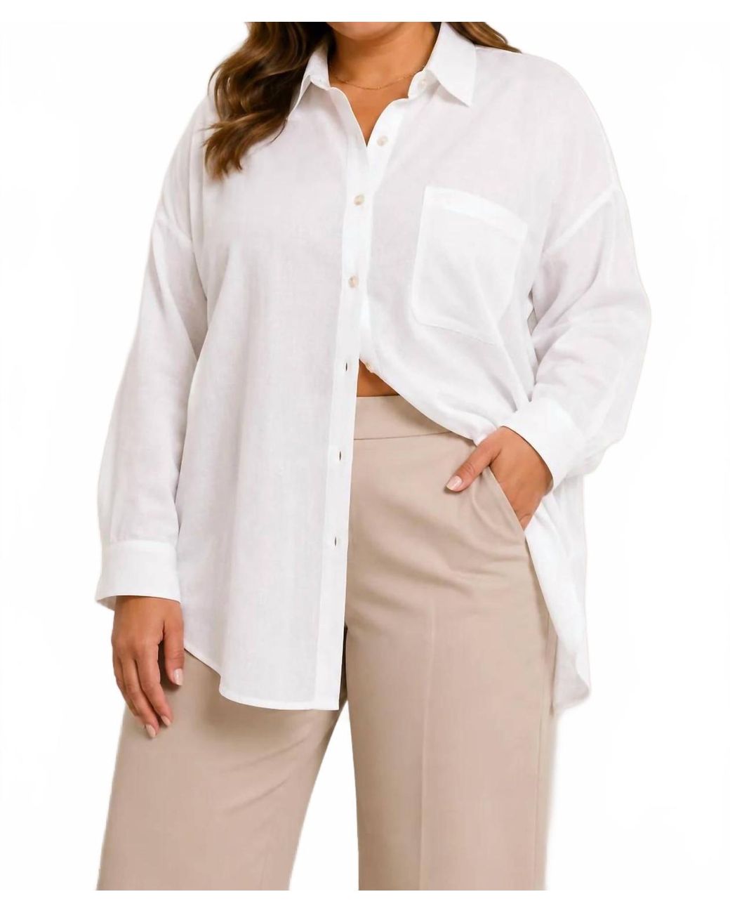 Blu Pepper White Charlie Top