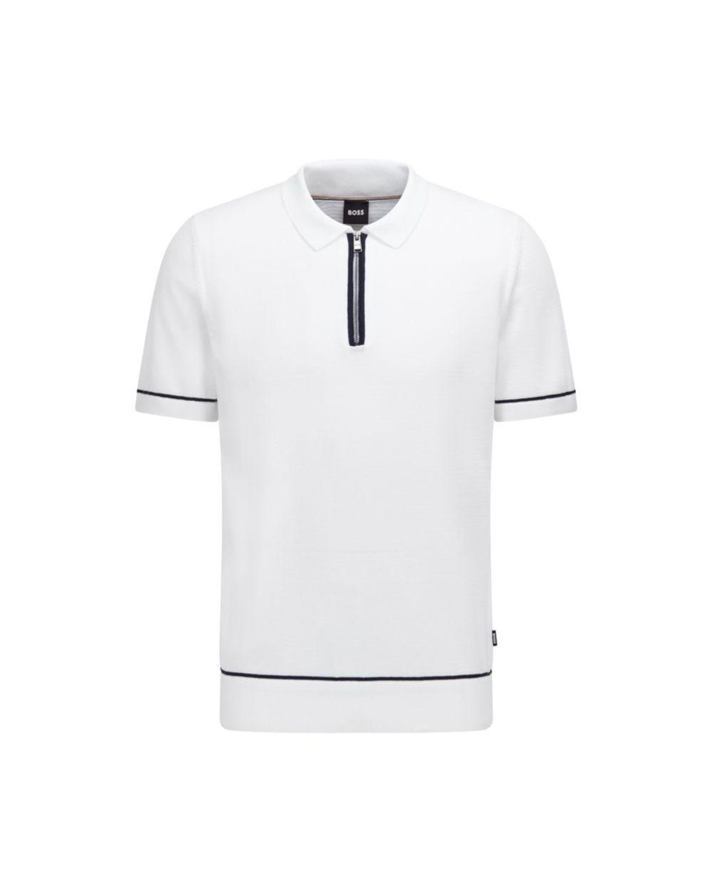 Mercerised Cotton Polo Sweater 