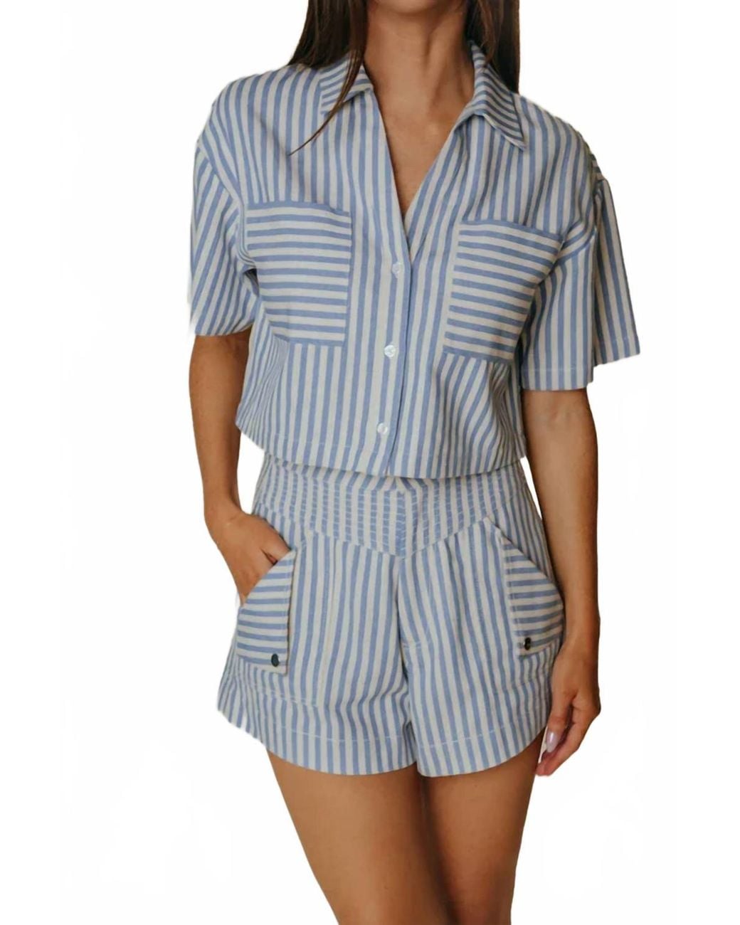 Laroque Blue Cypress A-Line Short