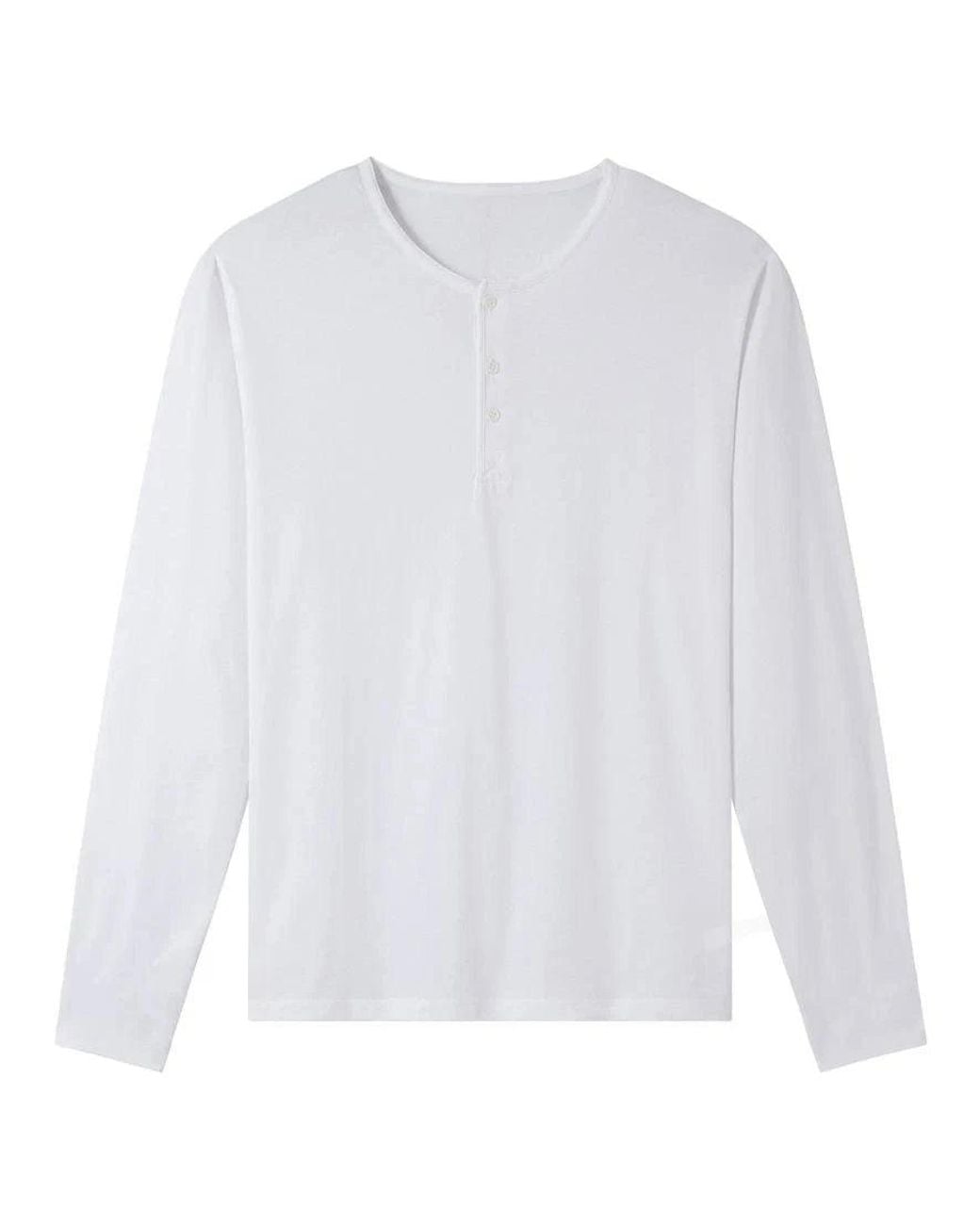 A.P.C. A. P.c. Men's River Henley Top Size: Small In White for men