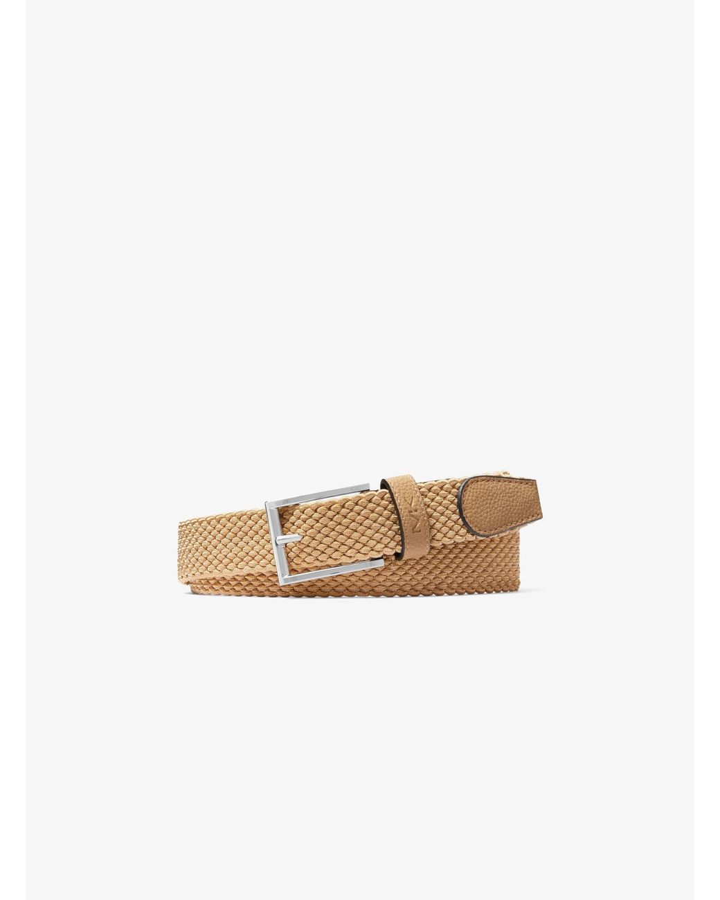 Michael Kors White Michael Kors Braided Belt for men
