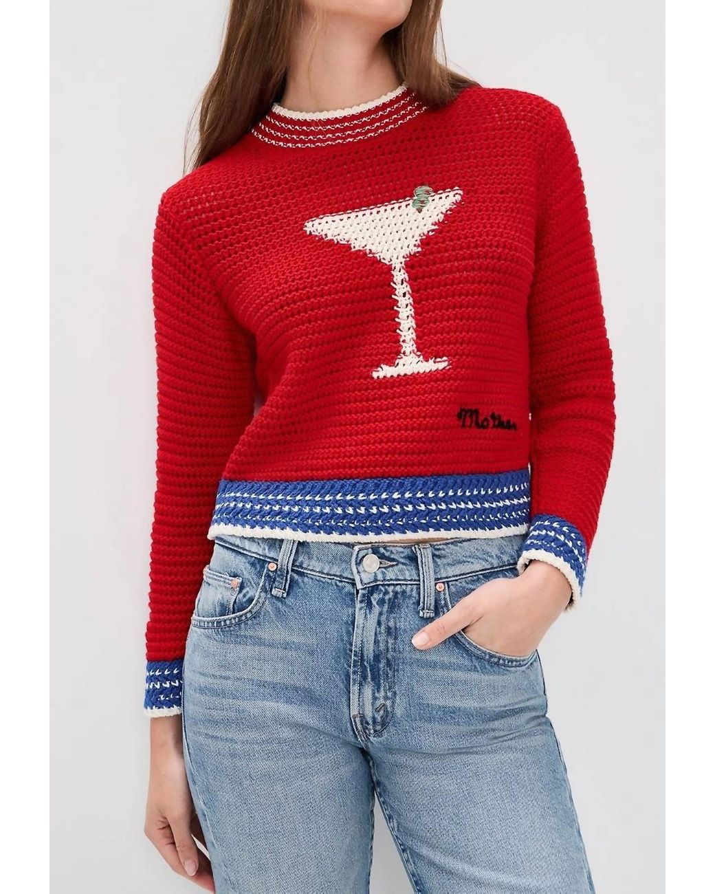 Mother Red Mini Pullover Sweater