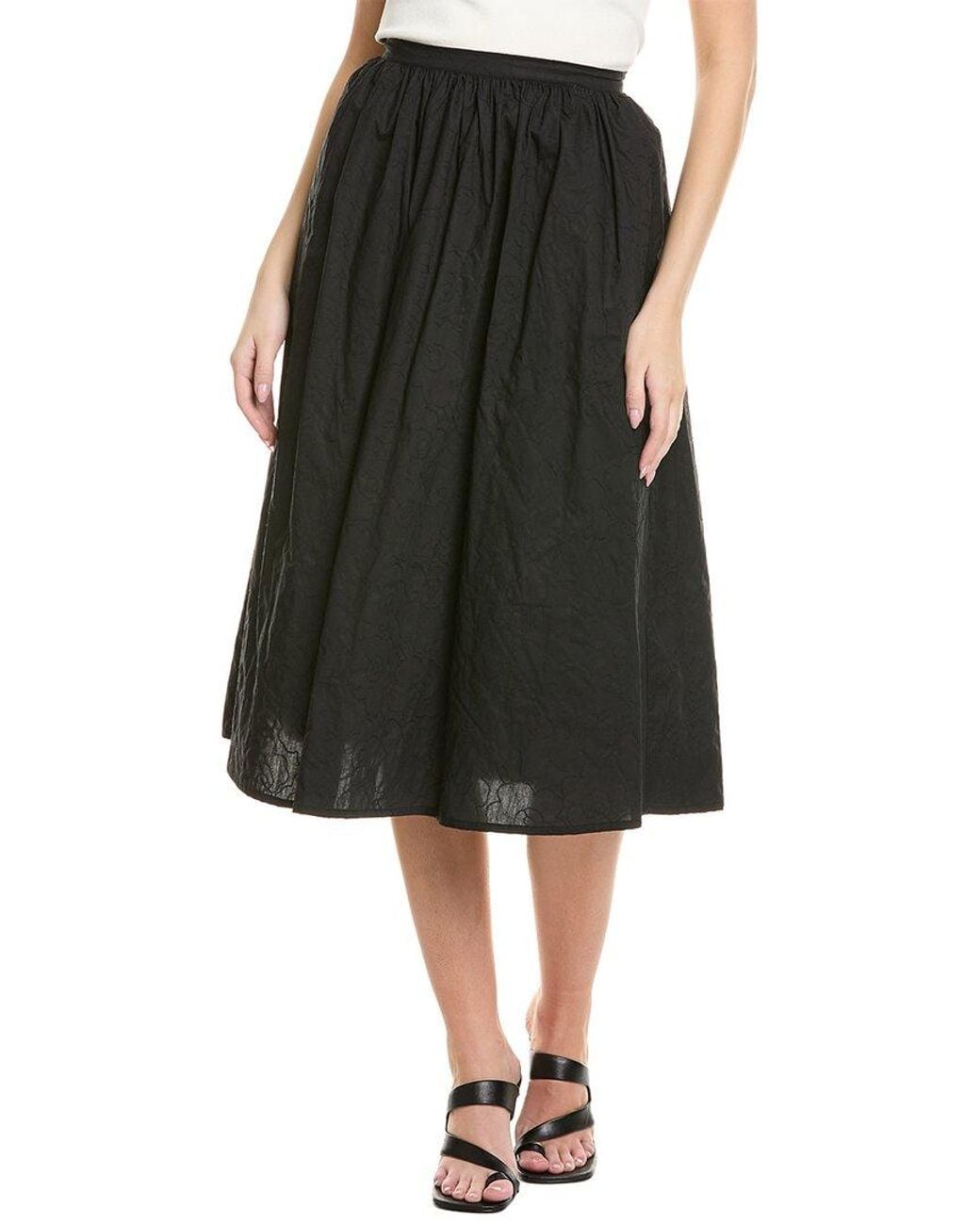 Marimekko Meimi Mini Unikko Midi Skirt in Black | Lyst