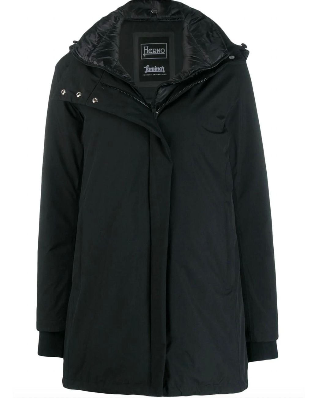 Herno Black Laminar 2-Layer A-Shape Coat