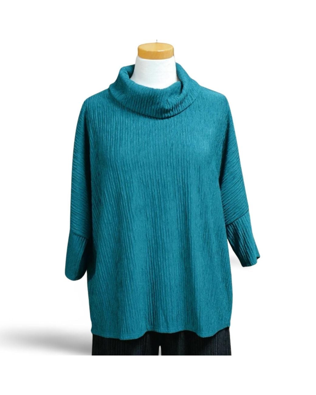 Inoa Blue Cowl Neck Top