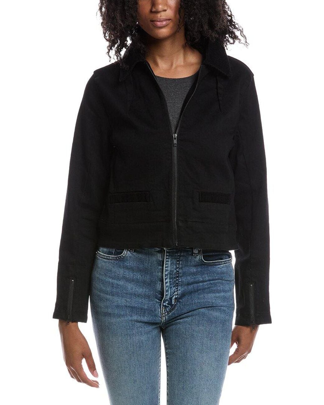 Cabi Black Shrunken Moto Jacket