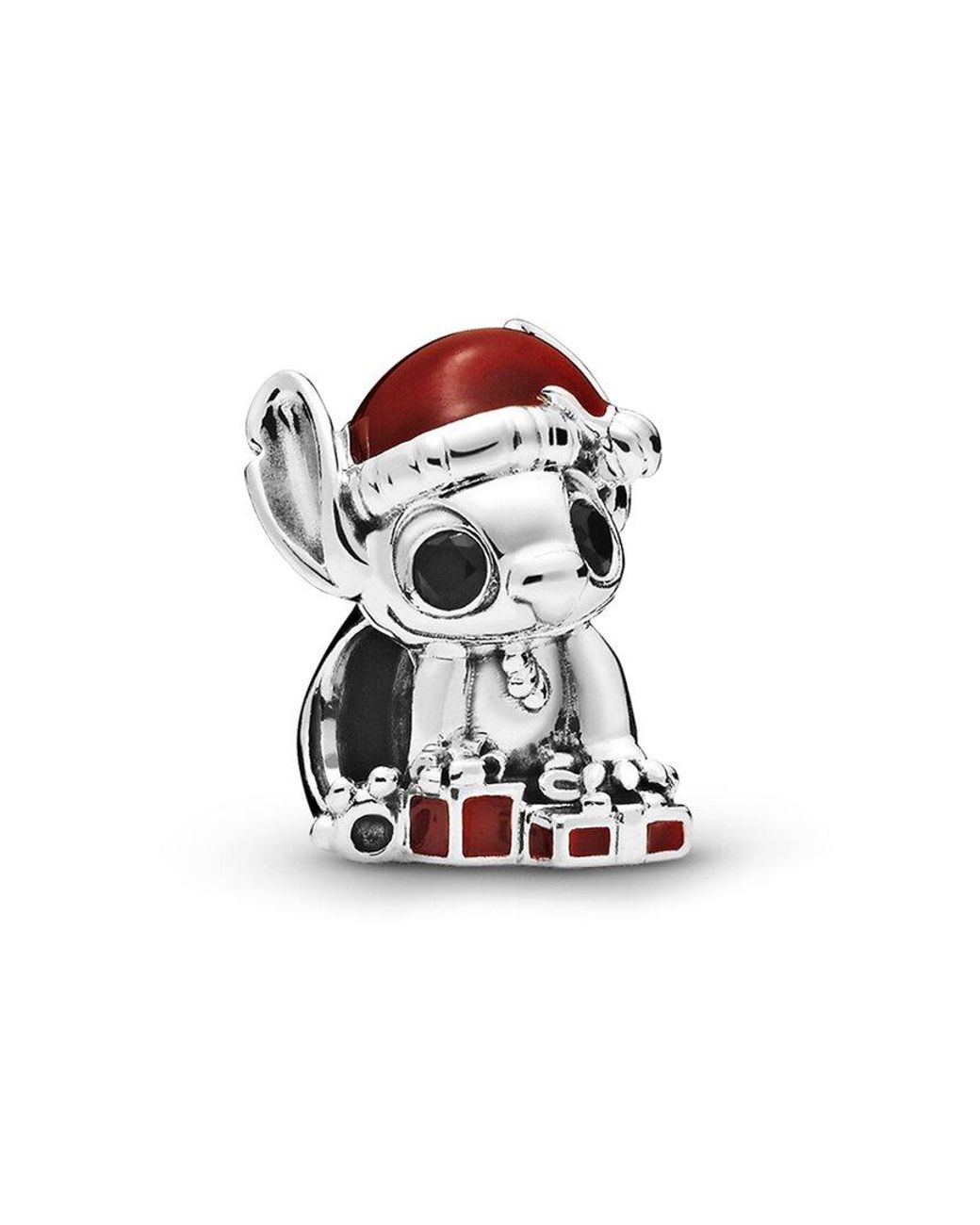 pandora-disney-silver-stitch-christmas-charm-in-white-lyst