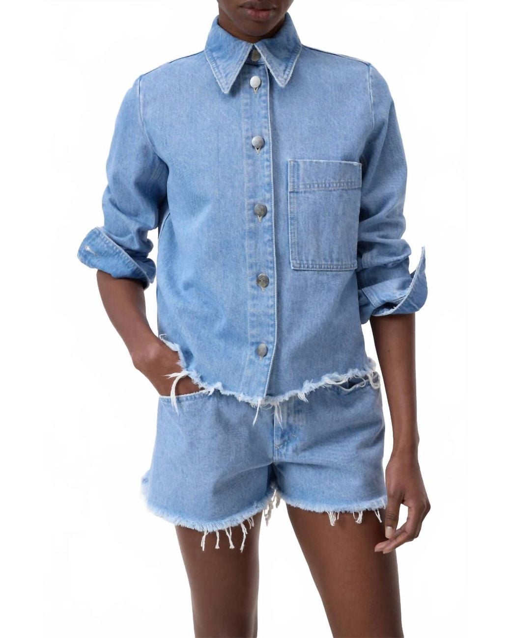 Closed Blue Short Jacket