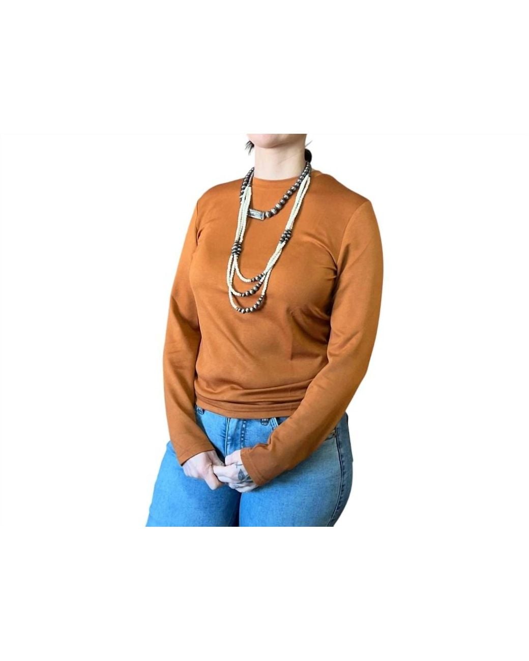 2FlyCo Blue Saddle Cloud Basic Layering Top