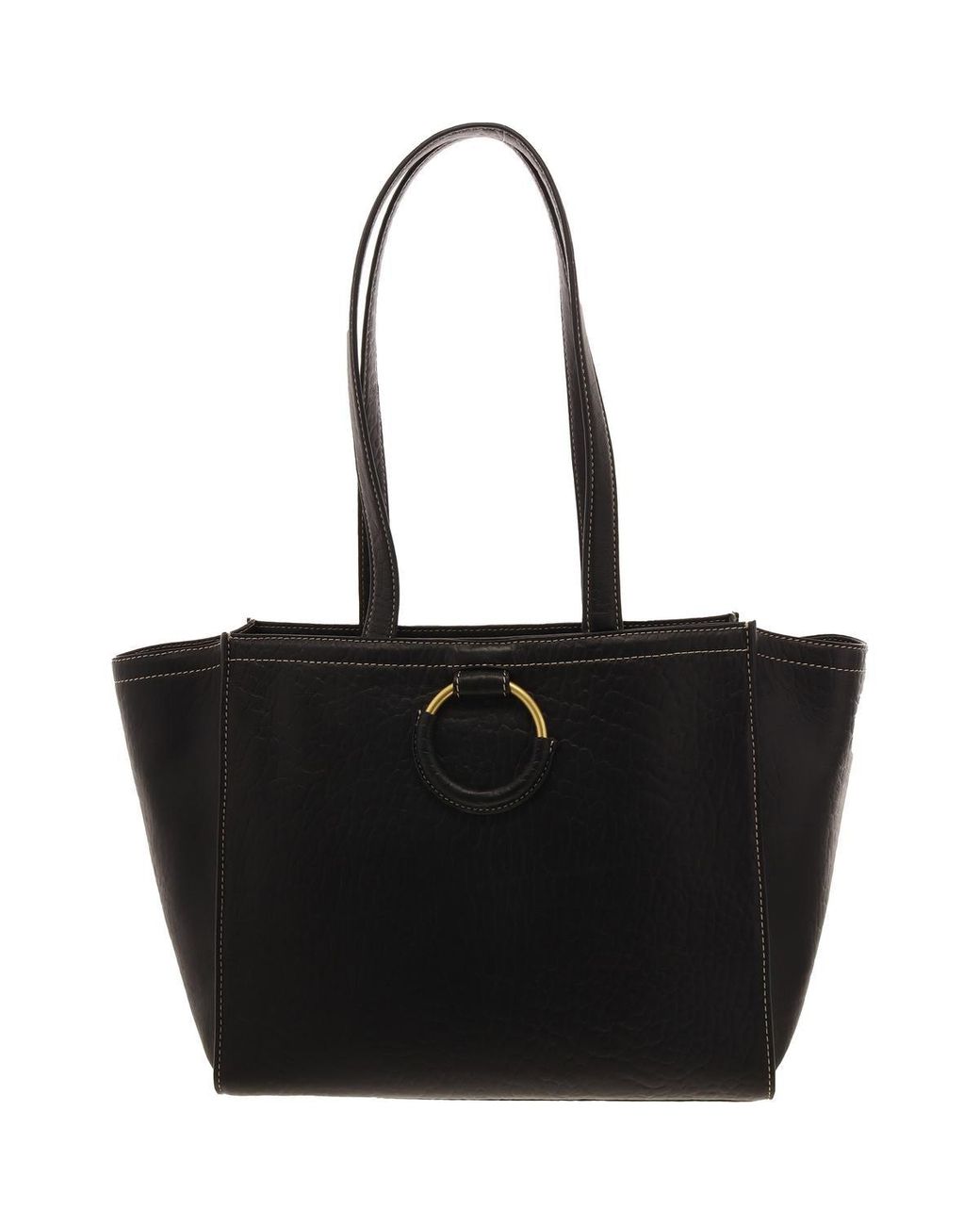 Vince Camuto Livee To Pebbled Leather Tote Handbag in Black | Lyst