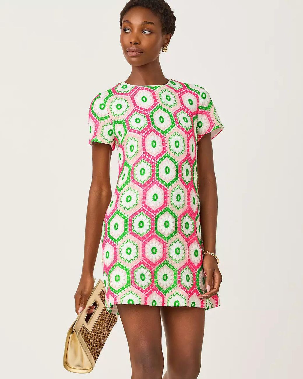Lilly Pulitzer Leyla Crochet Shift Dress in Blue