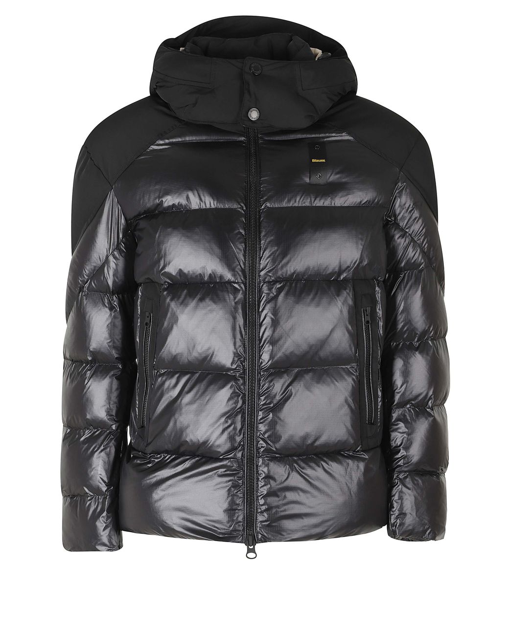 Blauer Black Kiernan Shiny Quilted Polyamide Down Jacket for men