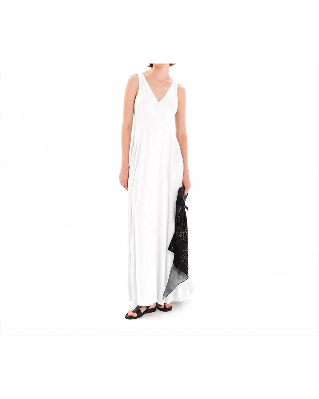 Kourbela Black Triangular Side Seams Maxi Dress