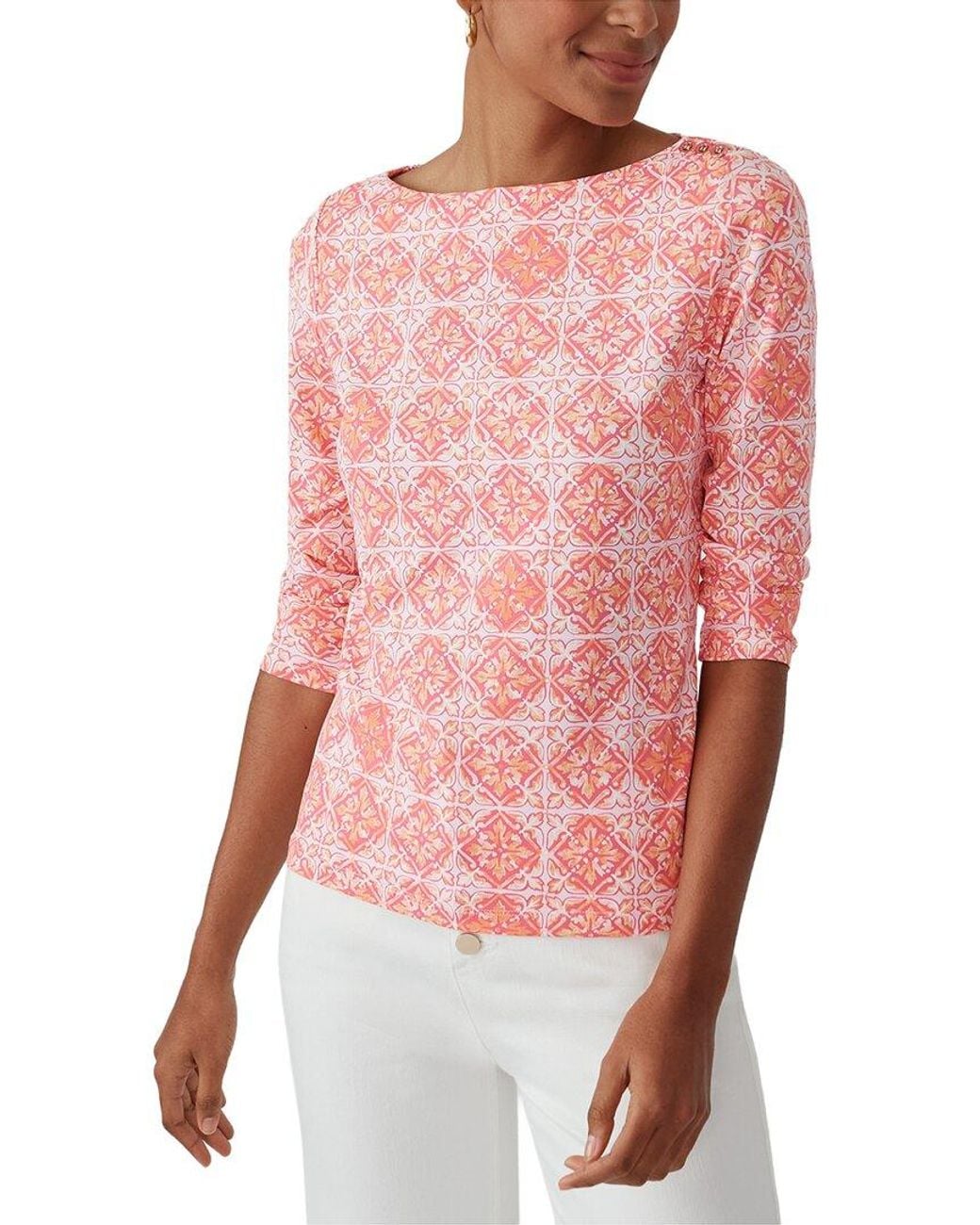 J.McLaughlin Pink Wavesong Top