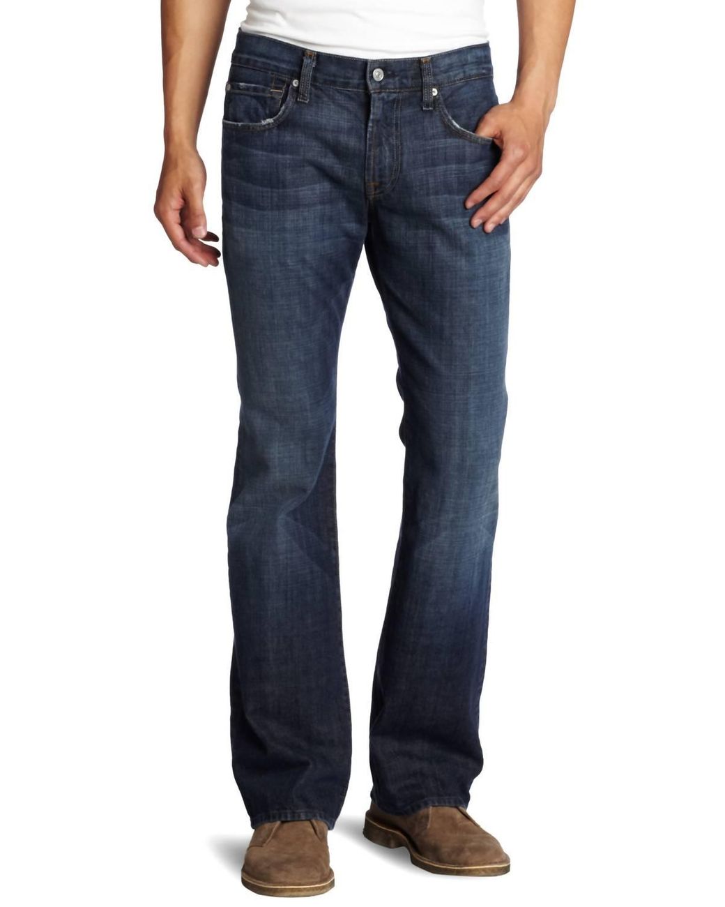 7 For All Mankind Brett Bootcut Jeans in Blue for Men | Lyst