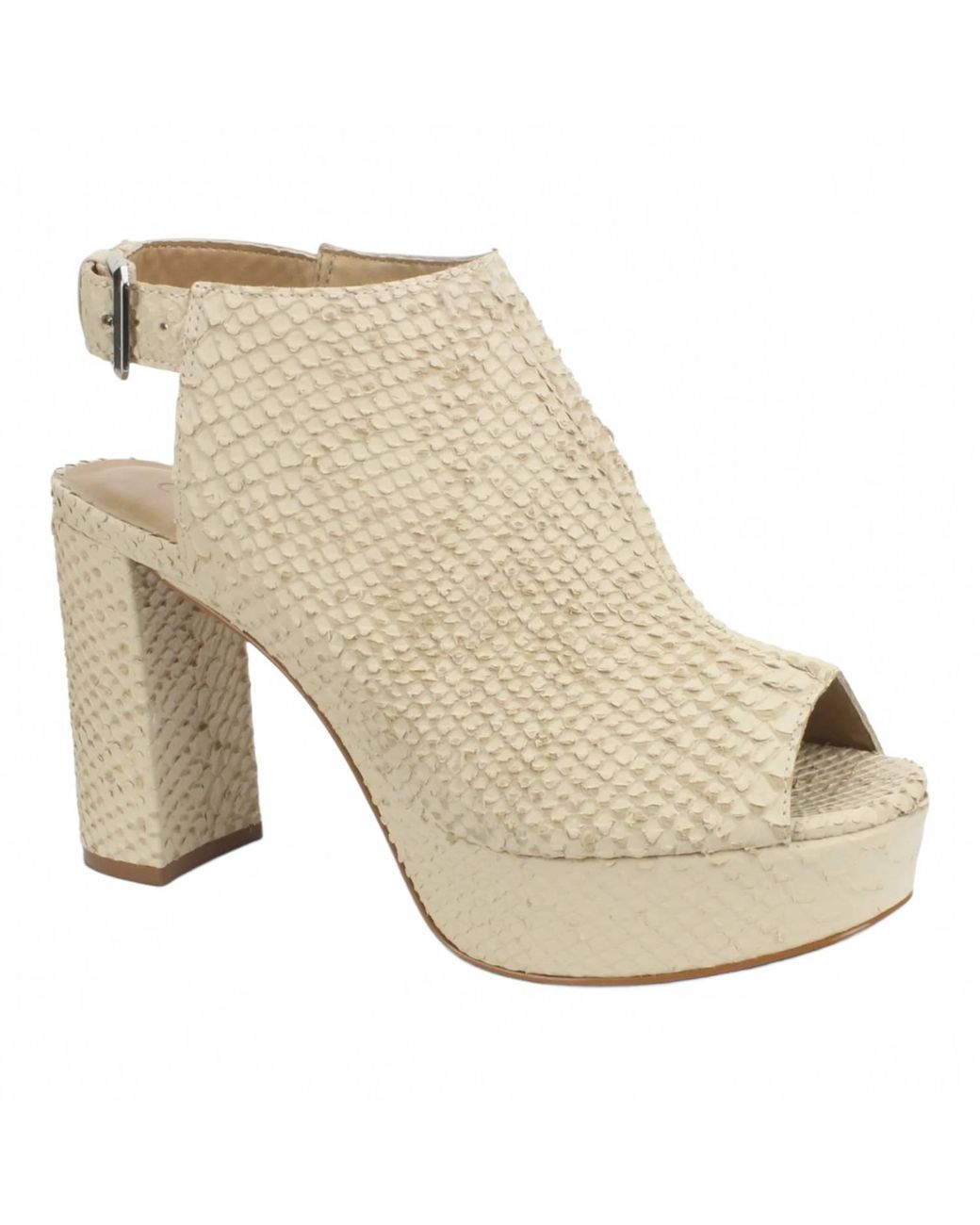 Carrano Natural Snake Leather Platform Sandals