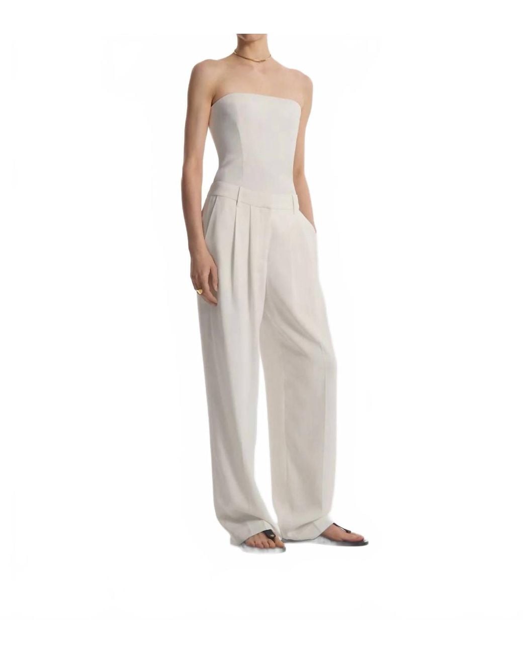 Co. White Strapless Bustier Top