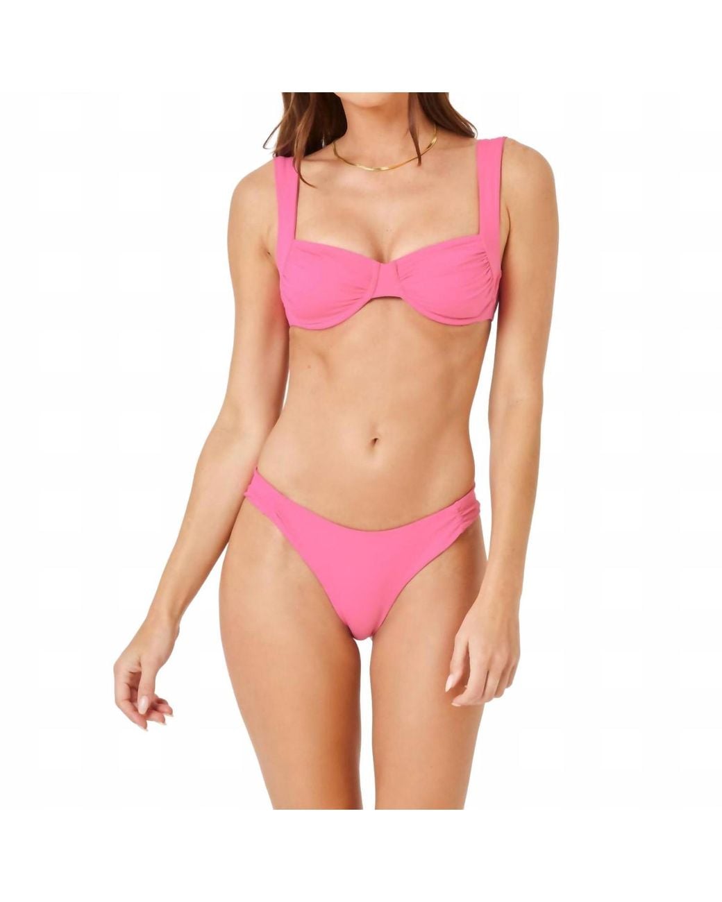 LSPACE Pink Monica Bikini Bottom