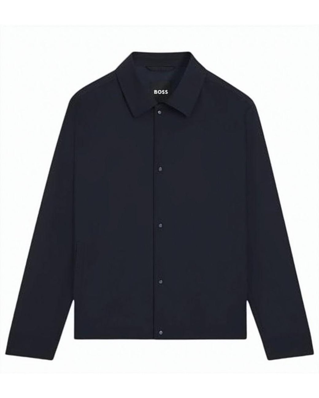 Boss Blue P Carper Snap Closure Jacket for men