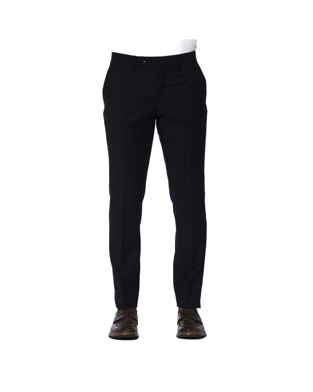 Trussardi Black Wool Trouser for men