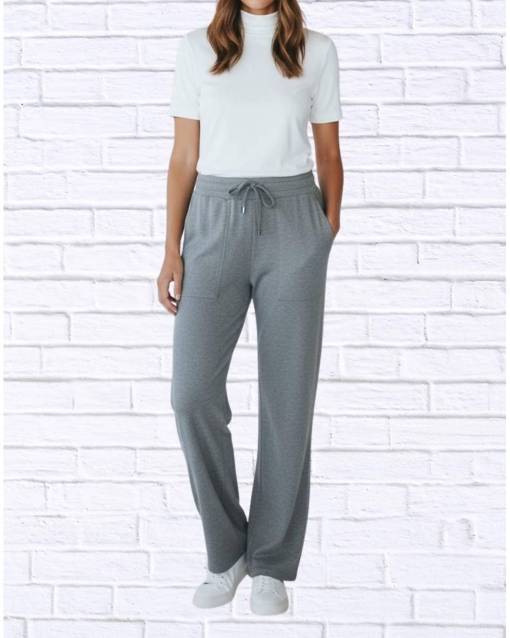 Diva USA Blue Soft Knit Drawstring Lounge Pants