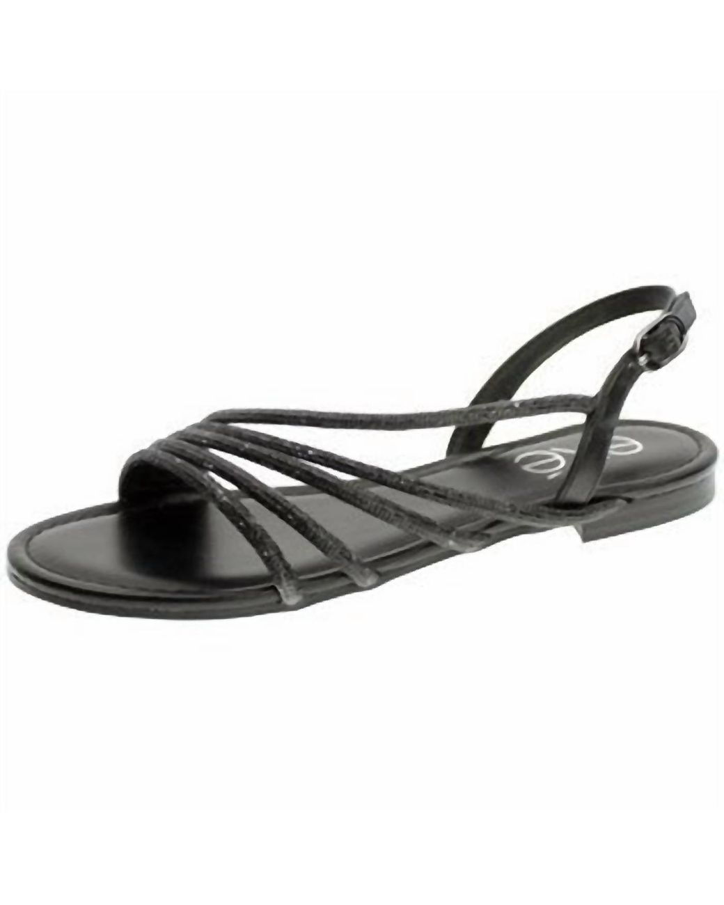 Exe' Black Loris 086 Flat Sandal