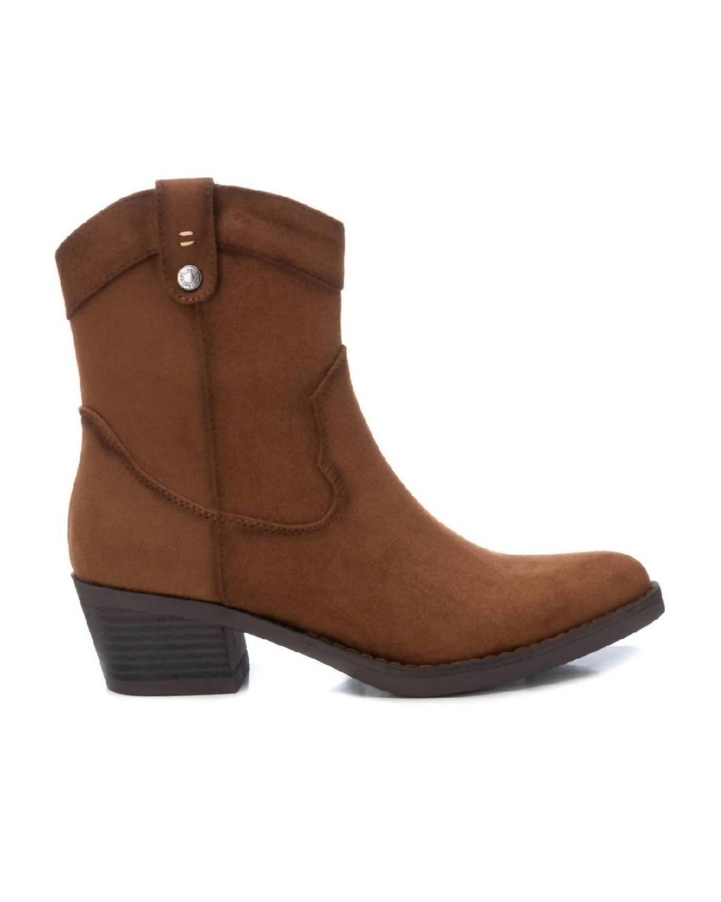 Xti Brown Cowboy Ankle Booties