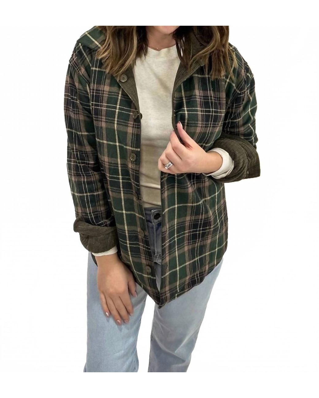 Staccato Green Reversible Plaid Jacket