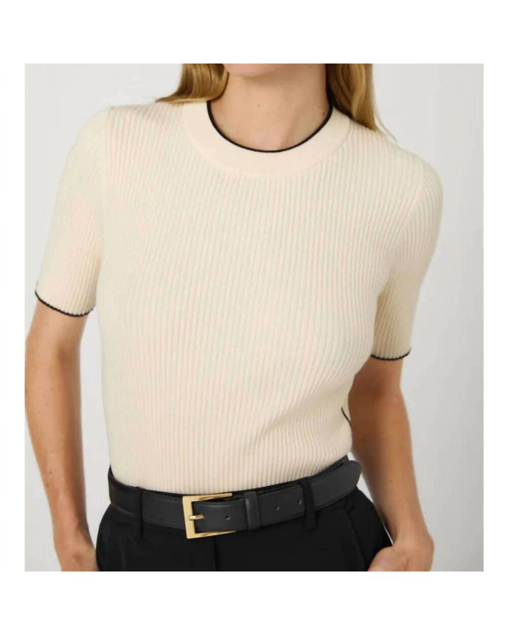 French Connection Natural Mozza Crew Neck Sweater