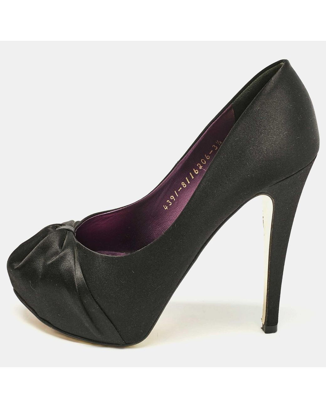 Gina Brown Satin Clair Platform Pumps