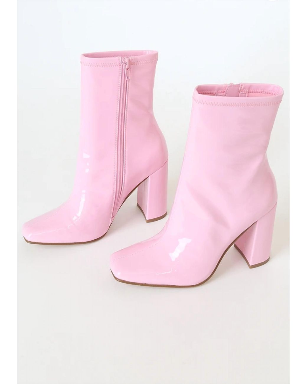 Steve Madden Lynden Patent Boots I in Pink | Lyst