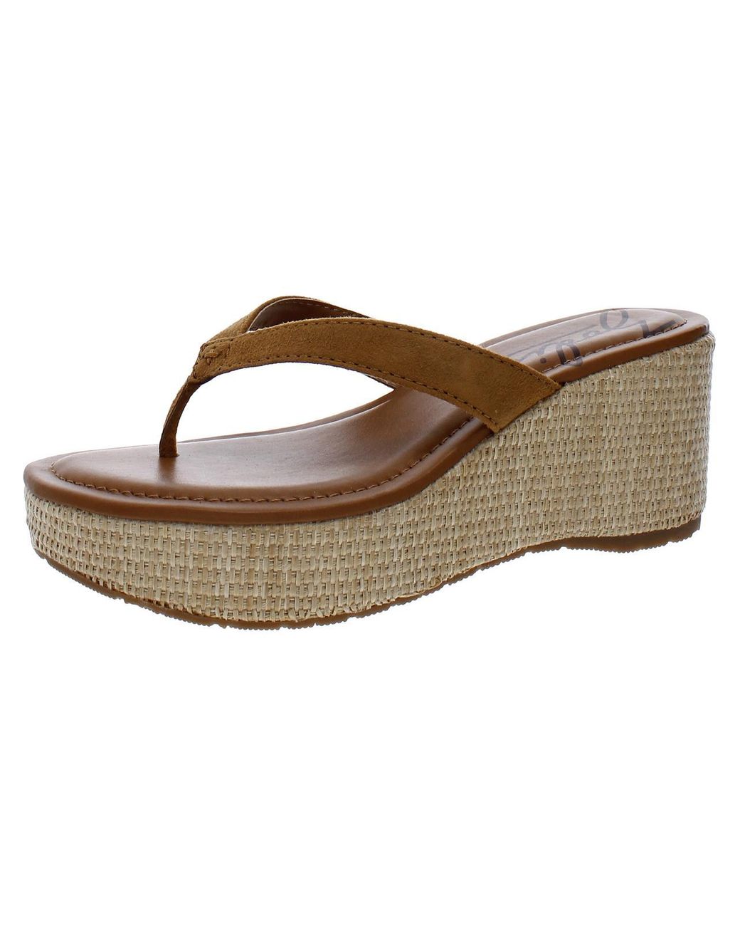 Zodiac Rio Thong Platform Wedge Sandals in Brown Lyst
