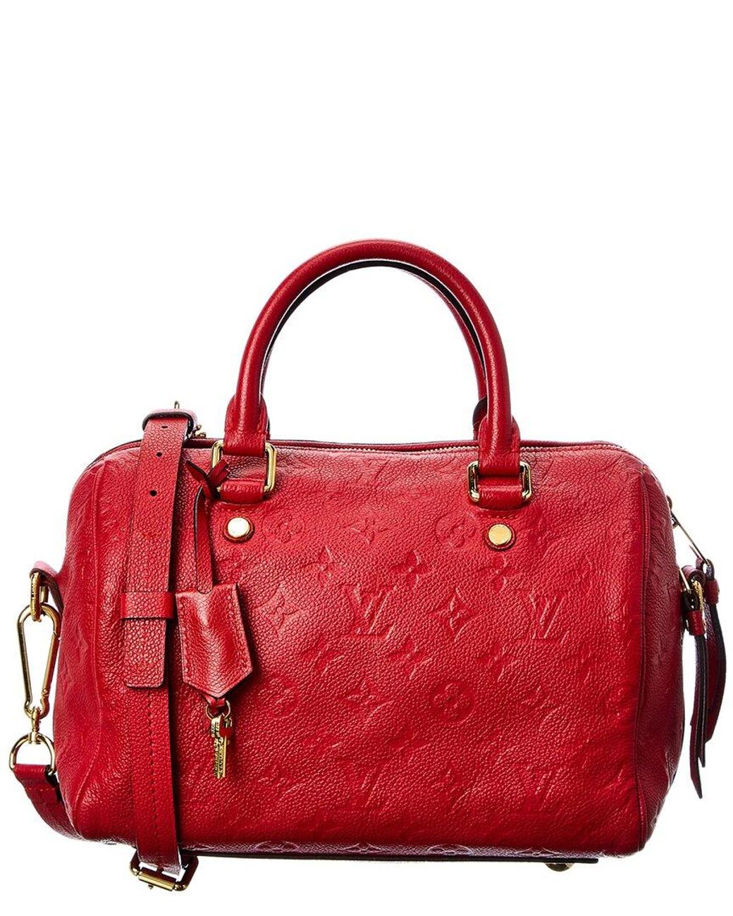 Louis Vuitton Red Monogram Mat Vernis Leather Speedy 25