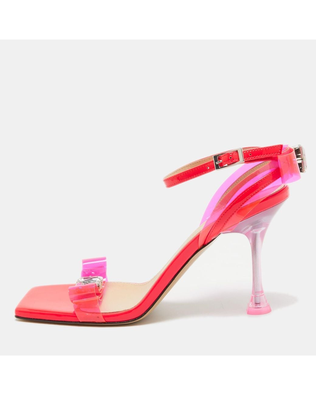 Floating Bows Mach & Mach French Bow Size 38 Patent Leather And Pvc Ankle Strap ...