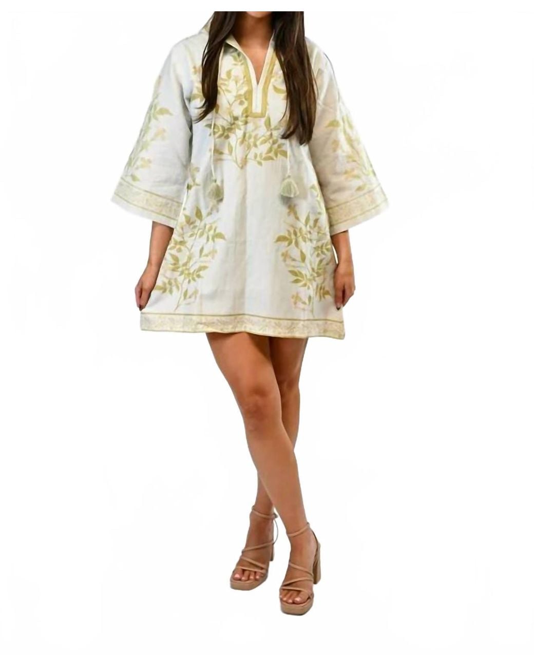 Victoria Dunn Marigold Eleanor Mini Dress in White | Lyst