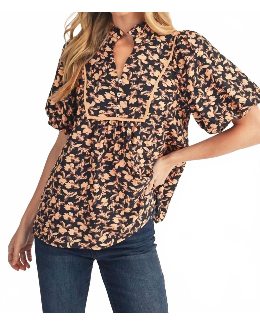Jodifil Brown Fall Day Top