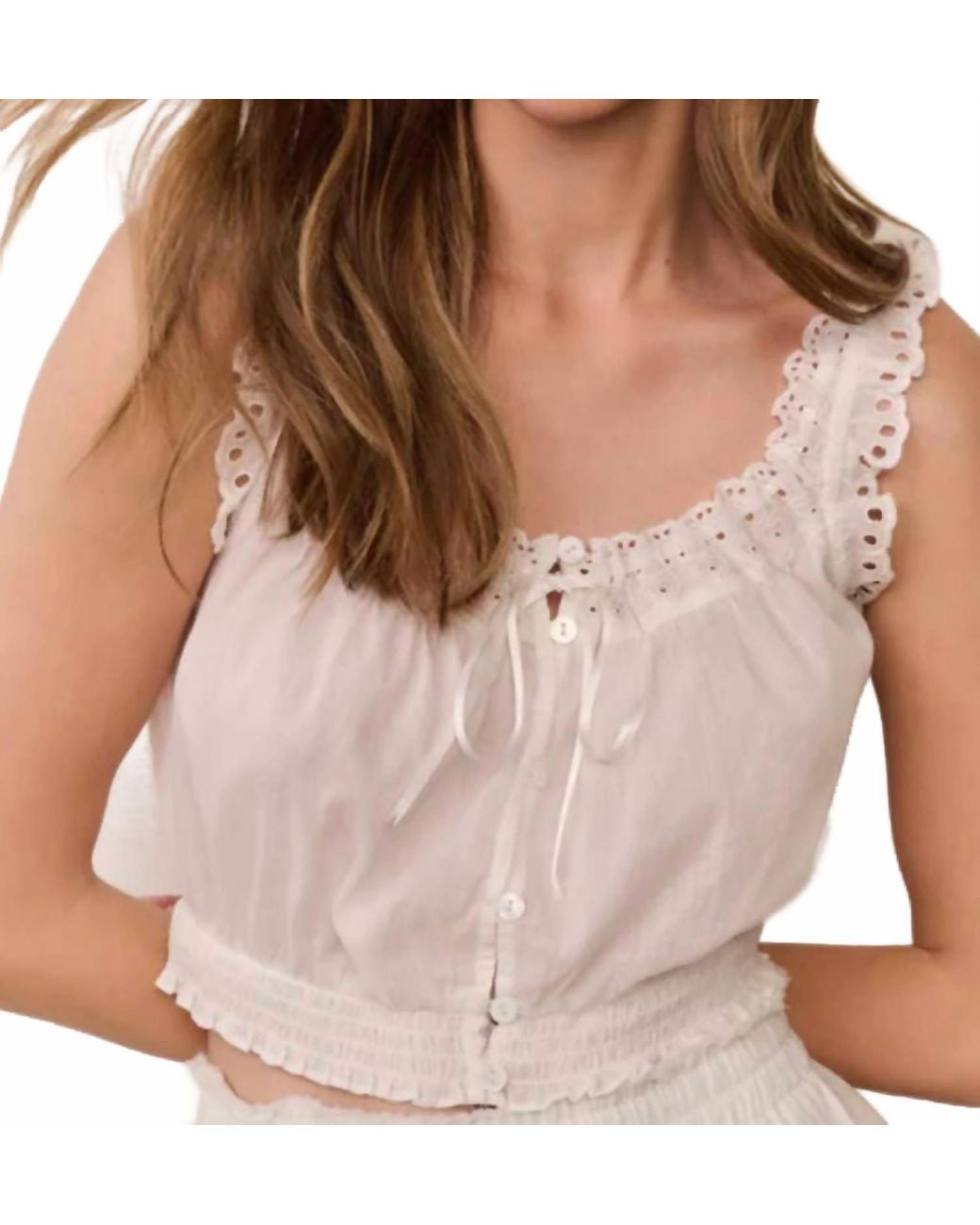 LoveShackFancy White Lupo Top