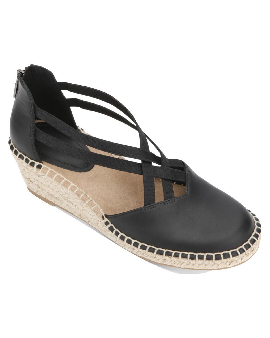 Cole Reaction Clo Elastic Strappy Woven Wedge Sandals in Metallic Lyst