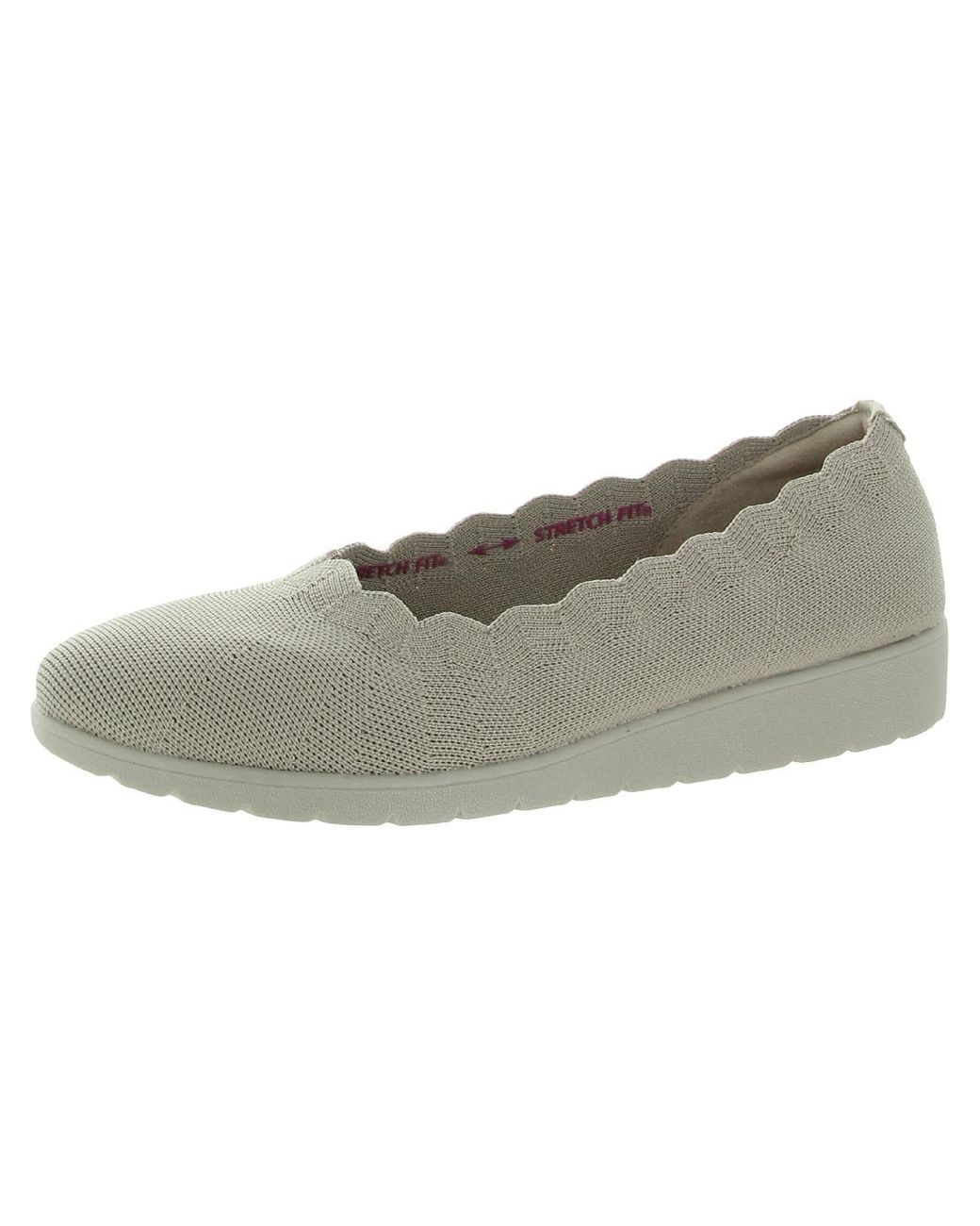 Skechers Spellbind Memory Foam Washable Ballet Flats in Gray Lyst