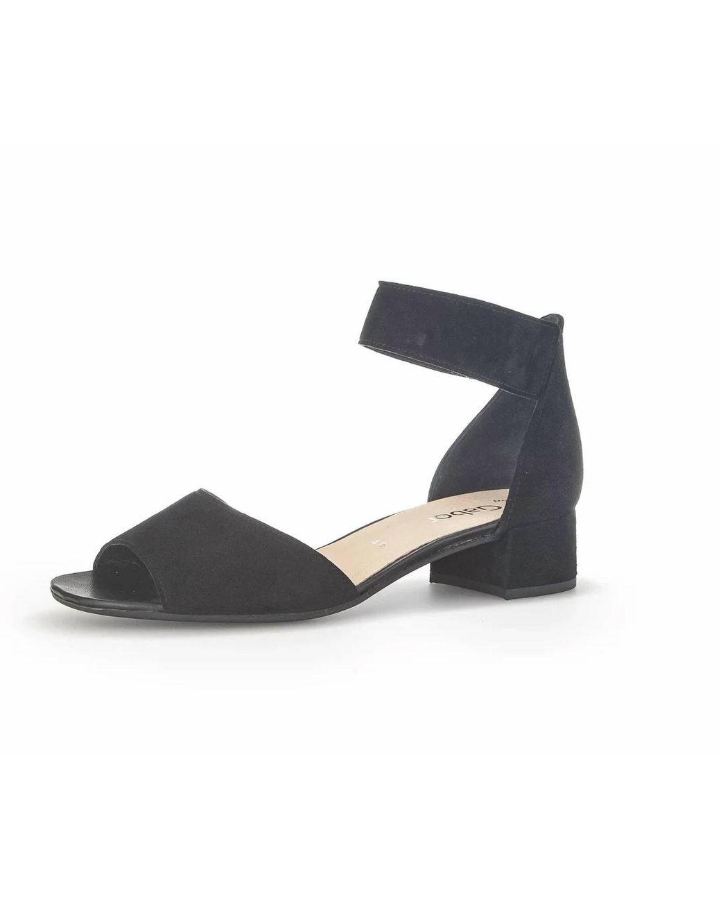 Gabor Black Samtchevreau Heel