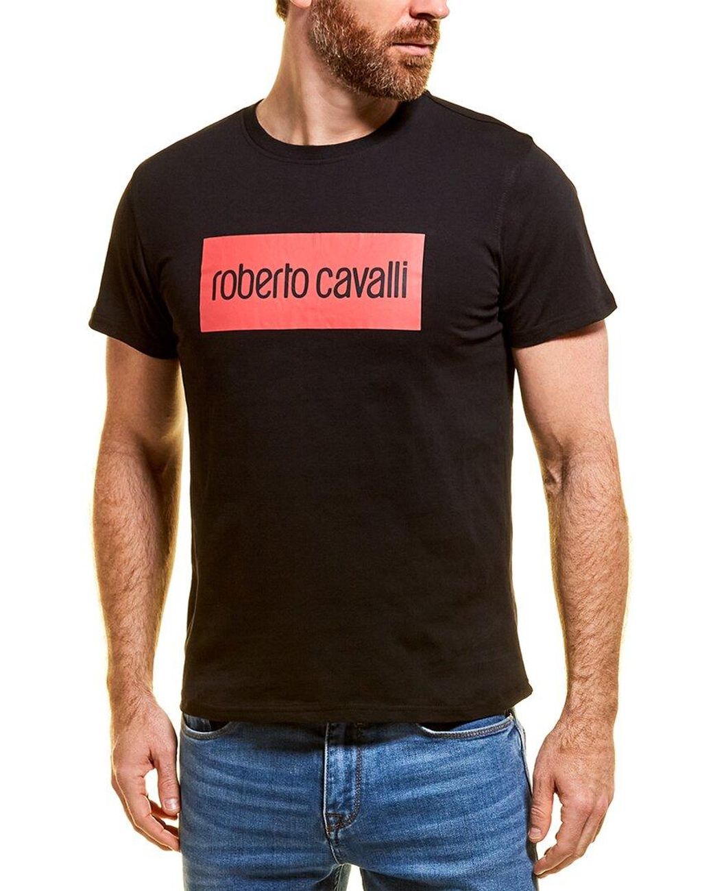 blad Preventie achterlijk persoon Roberto Cavalli T-shirt in Black for Men | Lyst