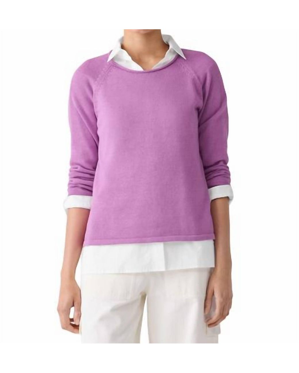 Eileen fisher purple sweater deals